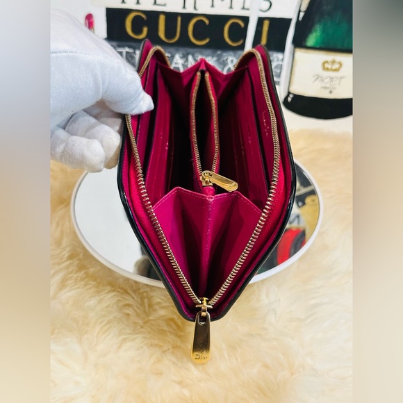 💎CHRISTIAN DIOR CAVIAR Bicolor Zippy Long Wallet w/ Dior Charm & COA - Picture 17 of 17